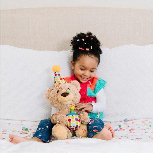 Gund Happy Birthday Bear Animated Plush Toy 14"| 0 months+ | Peek-a-boo Plush Toy | Baby Soft Toy | Stuffed Toy